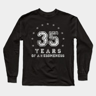 Vintage 35 years of awesomeness Long Sleeve T-Shirt